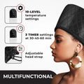 VelourCap electric heated hair cap — lifestyle shot