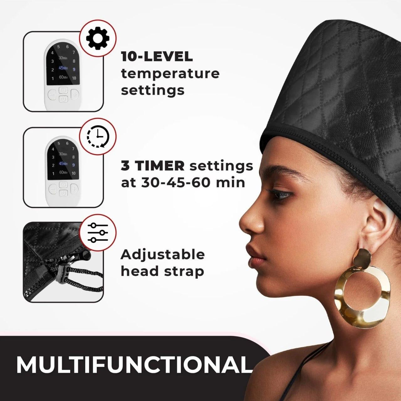 VelourCap™ Electric Heated Hair Cap — Salon-Level Deep Conditioning at Home